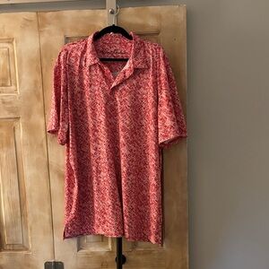 Robert Graham Red and White Patterned Shirt